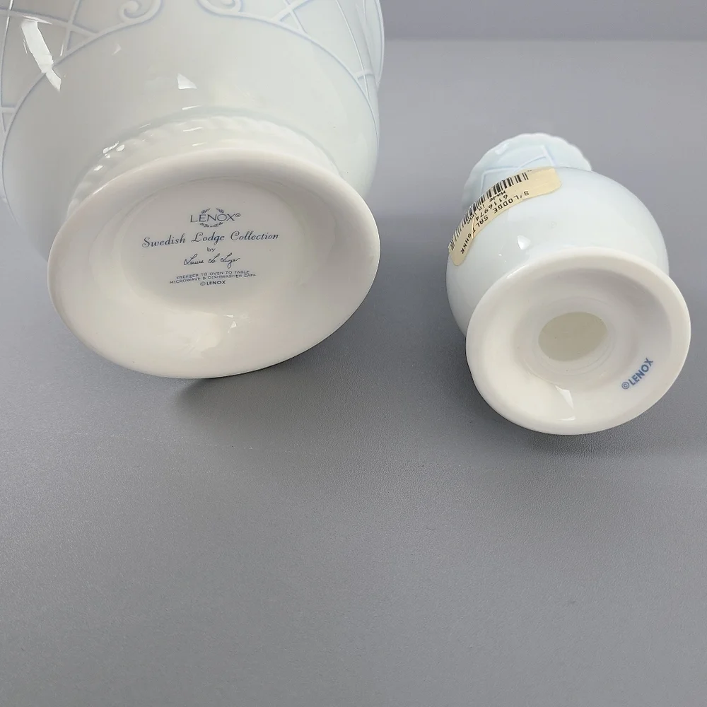 Lenox Swedish Lodge Collection Sugar Bowl Salt Shaker Vintage Set